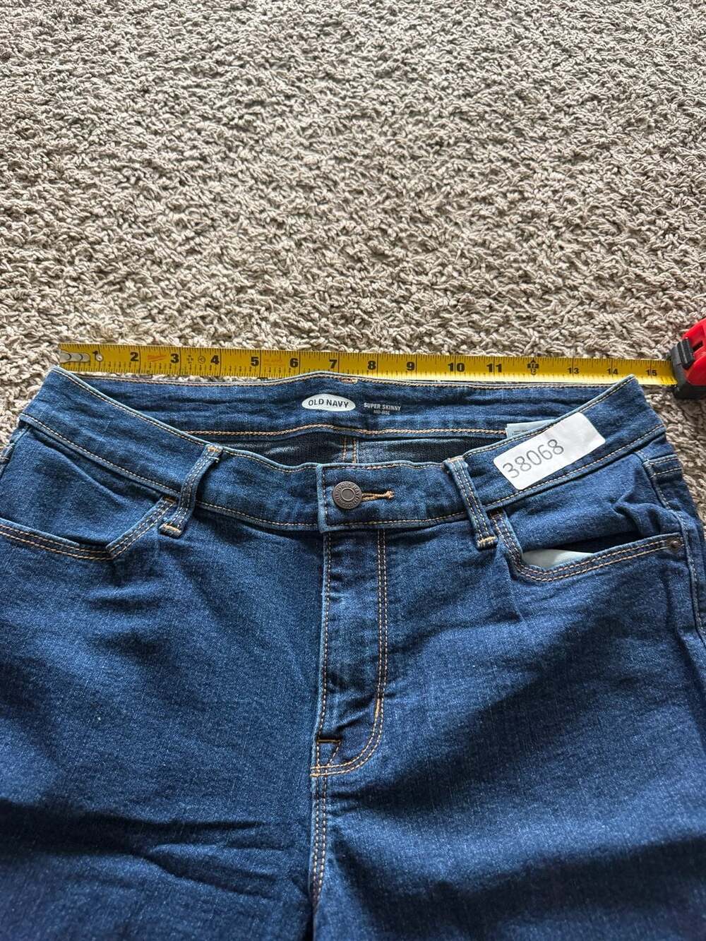 Old Navy Super Skinny Mid-Rise Women's Blue Denim Jeans - Picture 5 of 9